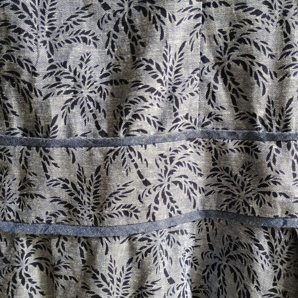 J.Crew Women's Palm Jacquard Drop Waist Dress Size 10 Linen Academia - Picture 13 of 16